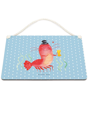 Mr. & Mrs. Panda holzbild Hummer Weizen ohne Spruch in Blau Pastell