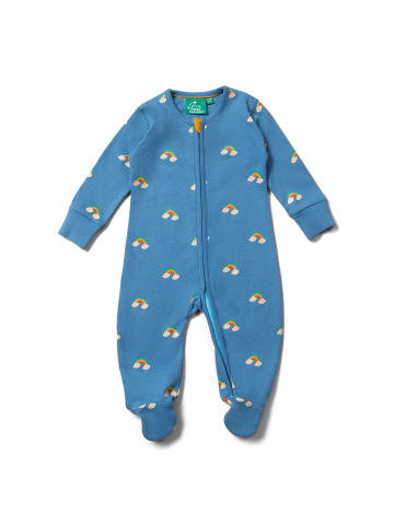 Little Green Radicals Zip Bio-Strampler  in Blau