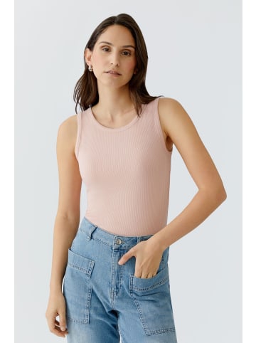 Oui FILIZ Top elastische Viskoserippe in Dusty Rose