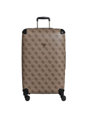 Guess Berta 28 IN - 4-Rollen-Trolley 77 cm erw. (dark taupe logo) in latte logo/brown
