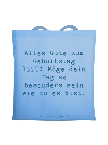 Mr. & Mrs. Panda Tragetasche Spruch 1999 Geburtstag mit Spruch in Sky Blue