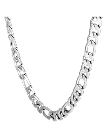 Adeliás Unisex Halskette – Figarokette aus Edelstahl in silber