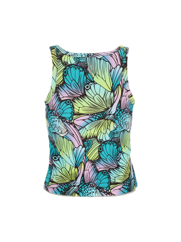 Skechers T-Shirt "GOWALK BUTTERFLY SHADOW SHELF BRA TANK" in Türkis / Lila / Grün