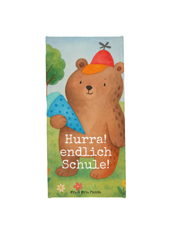 Mr. & Mrs. Panda Strandtuch Bär Schultüte Design mit Spruch in Weiß