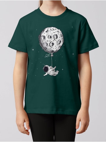 wat? Apparel T-Shirt Funny Spaceman in Dunkelgrün