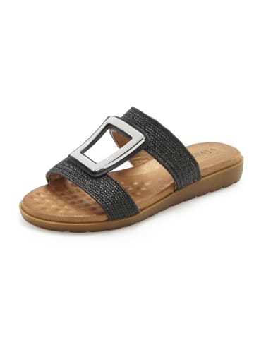 Vivance Pantolette in schwarz/silberfarben