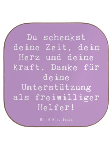 Mr. & Mrs. Panda Untersetzer Spruch Freiwilliger Dank mit Spruch in Lavendeltraum