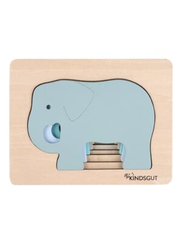 Kindsgut  Tier-Puzzle Elefant in Hellblau