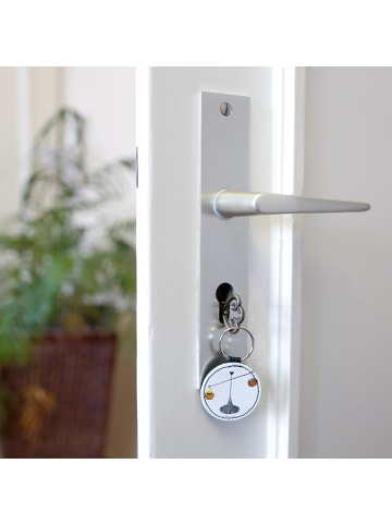 Mr. & Mrs. Panda Schlüsselanhänger Sternzeichen Waage ohne Spruch in Weiß