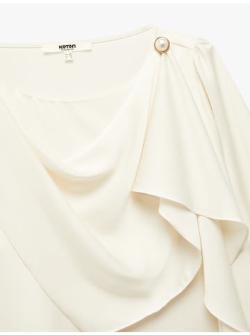 KOTON BLUSE LS in Grauweiß