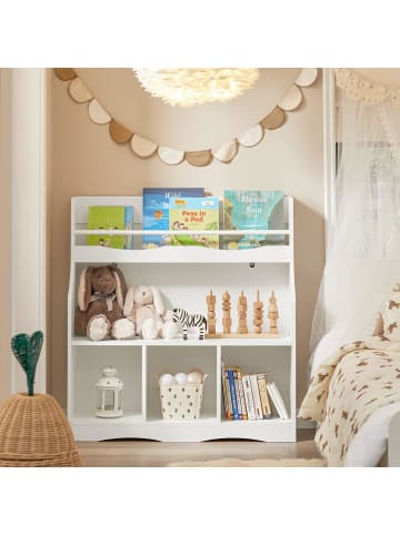 SoBuy Bücherregal in Weiß - (B)90 x (H)95 x (T)30cm