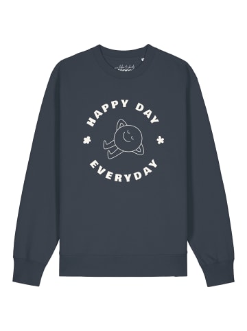 wat? Apparel Sweatshirt Happy day everyday in India Ink Grey