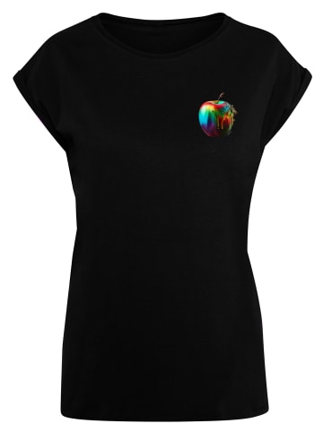 F4NT4STIC T-Shirt Colorfood Collection - Rainbow Apple in schwarz