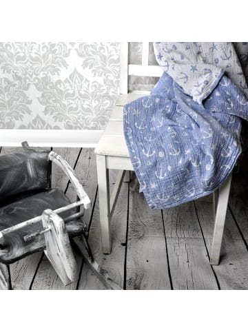 Schmusewolke Musselindecke Ankerliebe 200x150cm