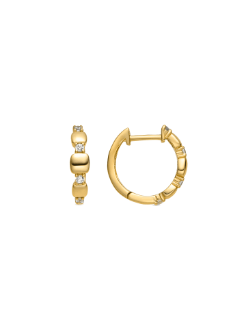 Luxenter Ohrringe aus 925er Sterlingsilber mit Zirkonia und 18k Gelbgold-finish