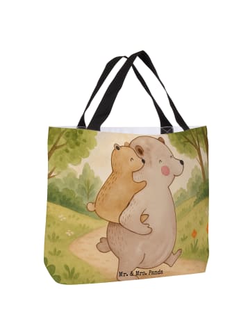 Mr. & Mrs. Panda Tasche Papa Bär Design ohne Spruch in Weiß