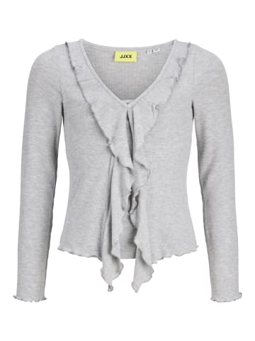 JJXX Langarmshirt mit Volant Jxuma in light grey melange