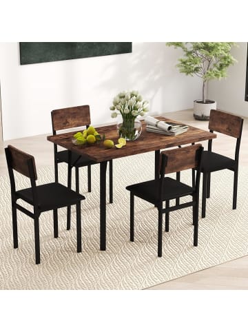 COSTWAY 5 tlg. Essgruppe in Braun