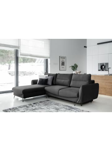 MF Design Sonic Recamiere Links in Asphalt -  (L) 276 x (B) 276 x (H) 100 cm