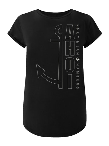 F4NT4STIC T-Shirt Ahoi Anker Outlines in schwarz