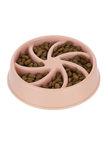relaxdays 2 x Anti Schling Napf in Rosa - 600 ml