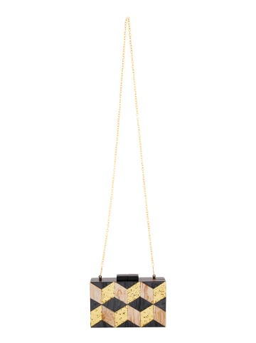 faina Women Handbag in Schwarz Gold