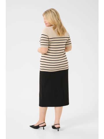 KAFFE curve Strickpullover KClizzy in Feather Gray Mel./Black