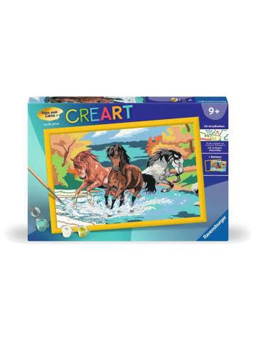 Ravensburger Malprodukte CreArt, Malen nach Zahlen Kinder - Stolze Wildpferde Malen nach Zahlen Kinder Ab 9 Jahre in bunt
