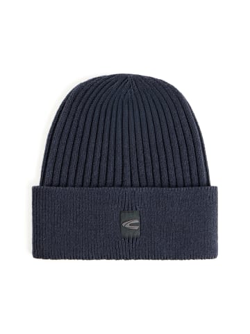 Camel Active Strickmütze aus Baumwollmix in Navyblau