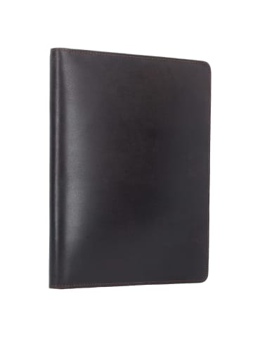 Leonhard Heyden Dakota Schreibmappe Leder 32 cm Laptopfach braun