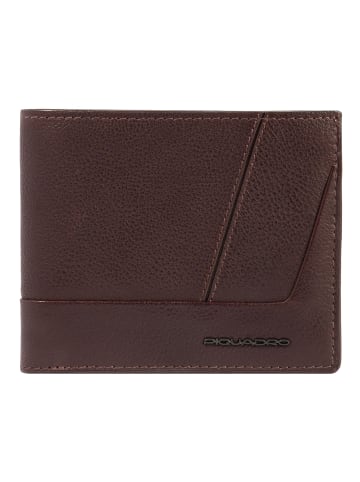 Piquadro Carl Geldbörse RFID Schutz Leder 11 cm in dark brown