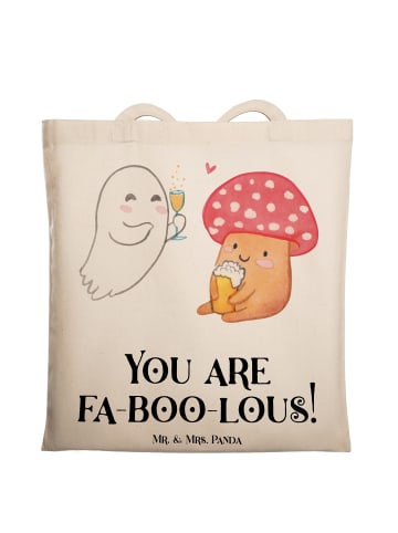 Mr. & Mrs. Panda Beutel Halloween Zauber mit Spruch in Creme