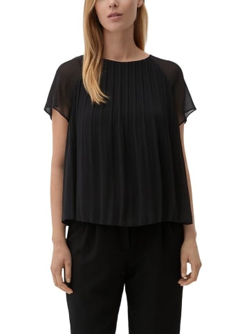 s.Oliver BLACK LABEL Halbarmbluse in Schwarz