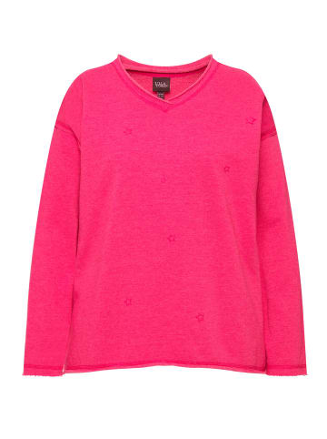 Ulla Popken Sweatshirt in rot pink