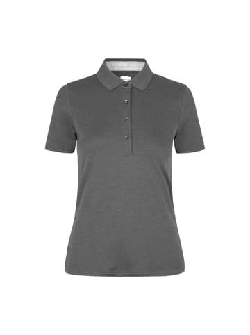 Seven Seas by ID Polo Shirt elegant in Dunkel grau meliert