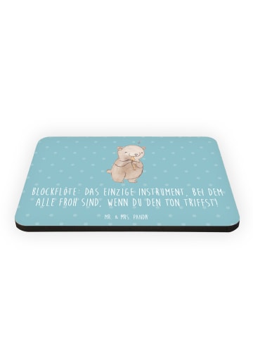 Mr. & Mrs. Panda Kühlschrankmagnet Blockflöte Freude mit Spruch in Meeresbrise