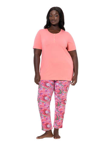 Ulla Popken Pyjama in pfirsich-rosa
