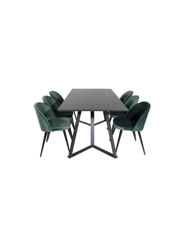ebuy24 Essgruppe Marina 23 (7-teilig) Grün 90 x 180 cm