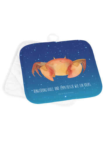 Mr. & Mrs. Panda Topfuntersetzer Sternzeichen Krebs mit Spruch in Sternenhimmel Blau