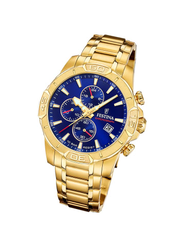 Festina Chronograph-Armbanduhr Festina Timeless Chronograph gold groß (ca. 45mm)