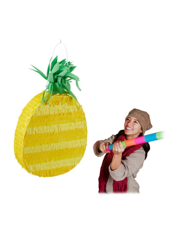 relaxdays Pinata Ananas in Gelb