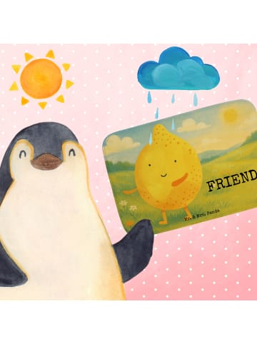 Mr. & Mrs. Panda duschmatten Beste Freunde Zitrone Design mit Sp... in Weiß