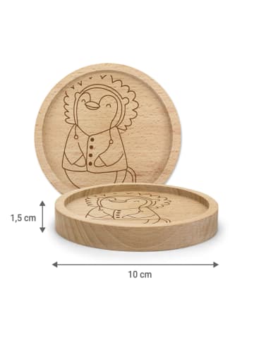 Mr. & Mrs. Panda Untersetzer Löwe Astrologie ohne Spruch in Transparent