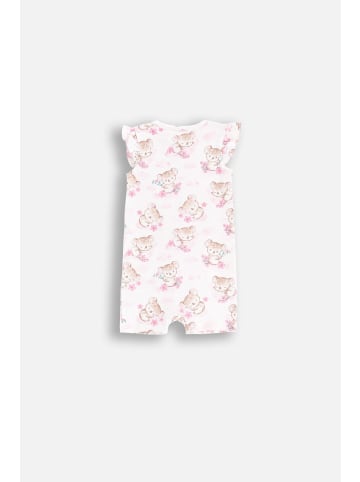 Coccodrillo Kurzarm-Strampler in ecru