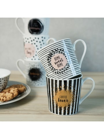 Geda Labels Tasse Home Time Coffee Lover  in schwarz - 350ml