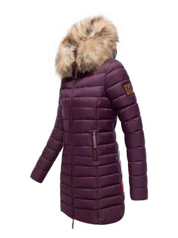 Marikoo Steppmantel Rose-Stepp in Aubergine