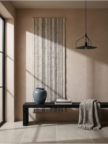 KADIMA DESIGN Teppich Flachgewebe Pflegeleicht HYTHE Streifen Wohnzimmer Modern in Natur