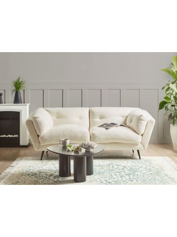 Beliani 3-Sitzer Sofa LENVIK in Weiß/Schwarz - (W) 210 x (H) 75 x (L) 90 cm