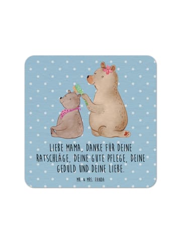 Mr. & Mrs. Panda Souvenir Bär Kind mit Spruch in Blau Pastell