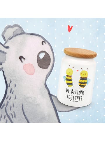 Mr. & Mrs. Panda Dose Biene Verliebt mit Spruch in Weiß